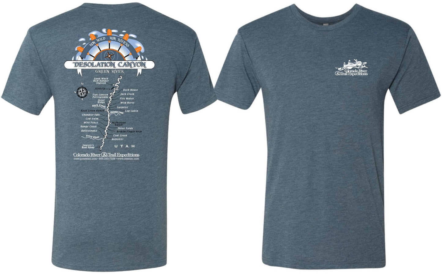 Desolation Canyon Map T-Shirt
