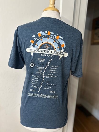 Desolation Canyon Map T-Shirt