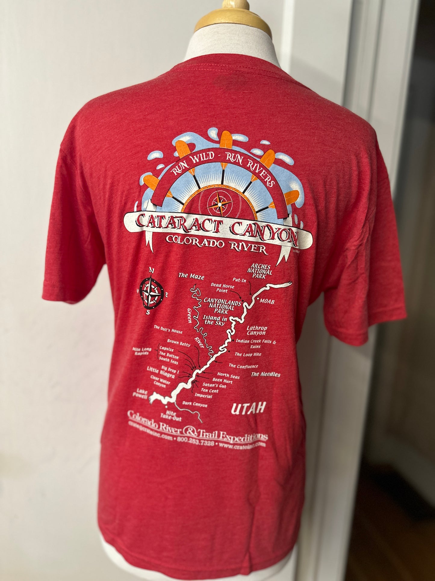 Cataract Canyon Map T-Shirt